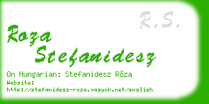 roza stefanidesz business card